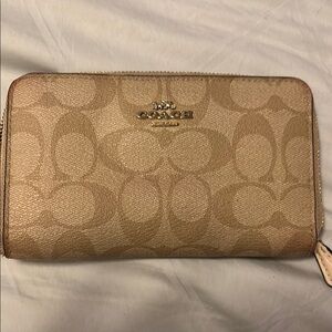 Coach Beige Signature Wallet